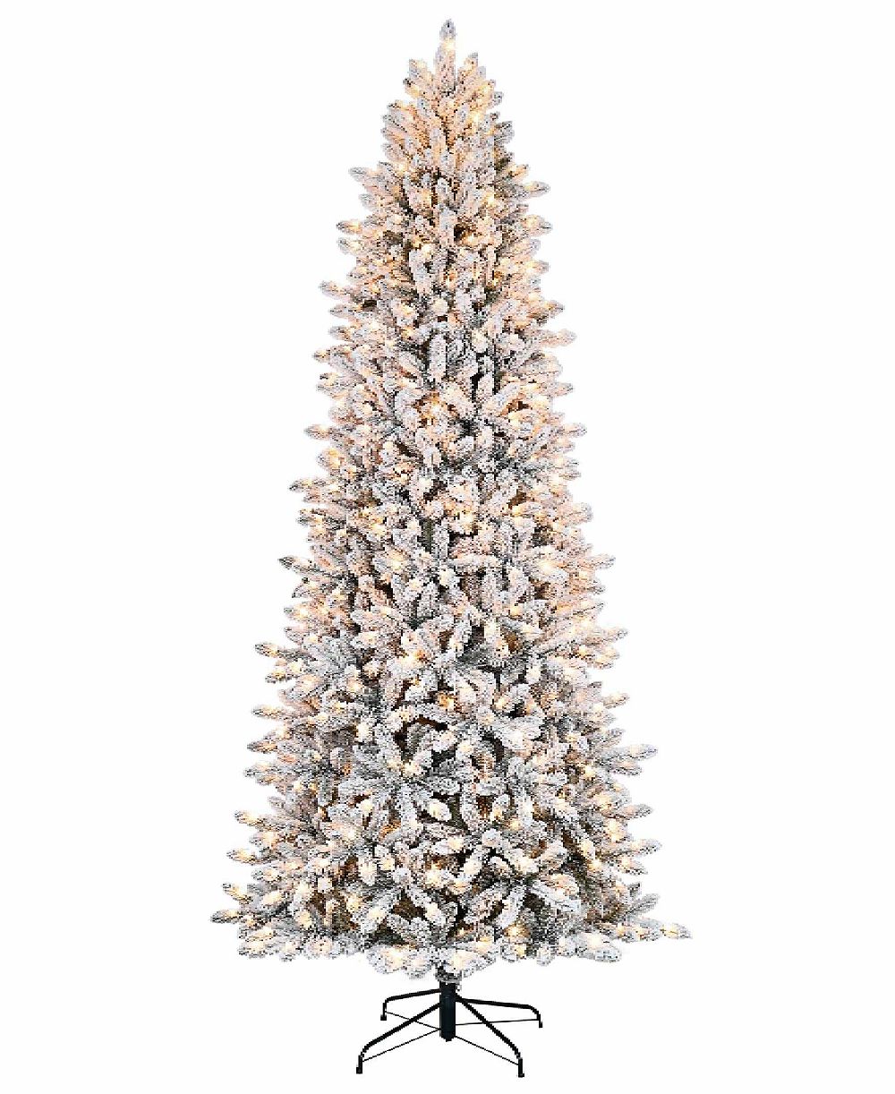 Искусственная елка Puleo 9FT Pre-Lit Slim Flocked Franklin Fir