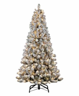 Искусственная ель Puleo 6.5FT Pre-Lit Flocked Vancouver Pine