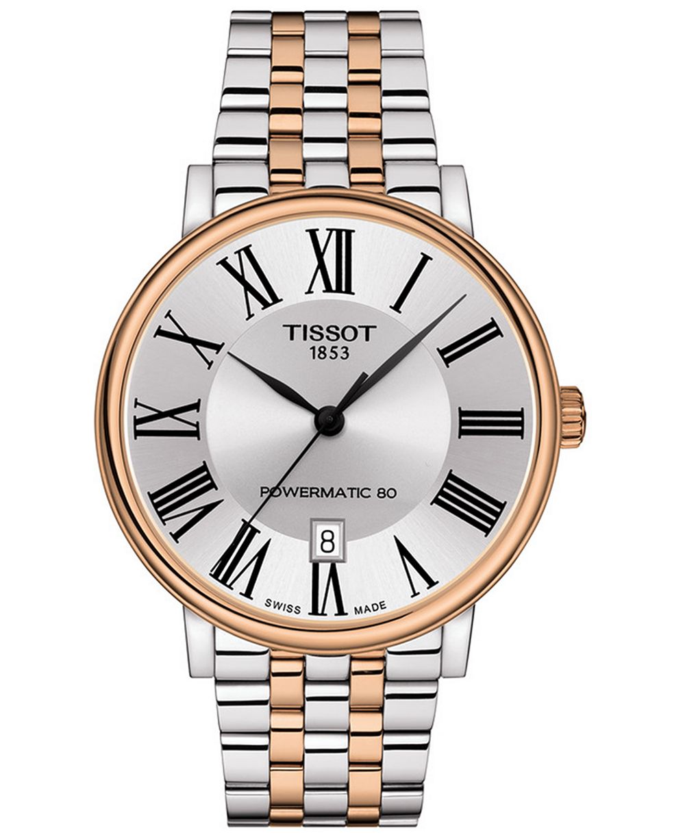 Tissot Men's Swiss Automatic Carson Premium Powermatic 80 Two-Tone Stainless Steel Bracelet Watch 40mm