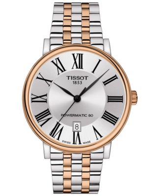Мужские швейцарские автоматические часы Tissot Carson Premium Powermatic 80 из нержавеющей стали 40mm