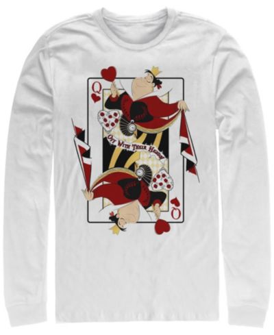 Мужская футболка Fifth Sun Alice in Wonderland Queen of Hearts Long Sleeve Crew Neck