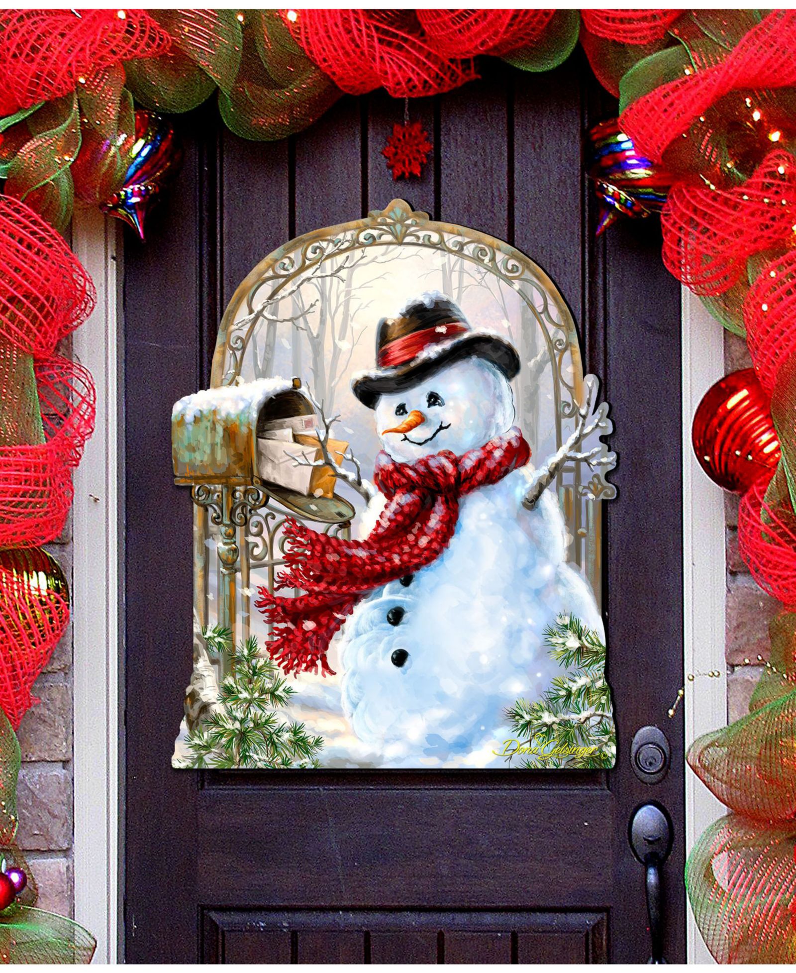 Designocracy by Dona Gelsinger подвеска на стену и дверь Снеговик Seasons-Greetings
