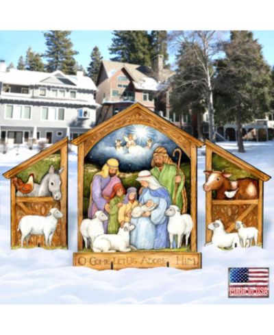 Декор Designocracy by Susan Winget Holly Family Nativity для дома и сада, набор из 3