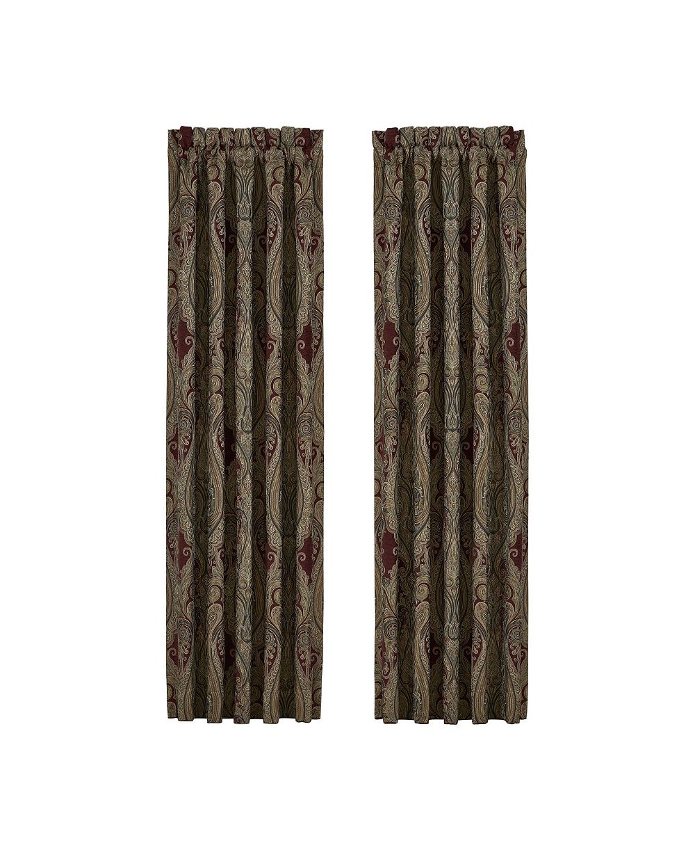 J Queen New York Garnet Window Panel Pair, 50" x 84"