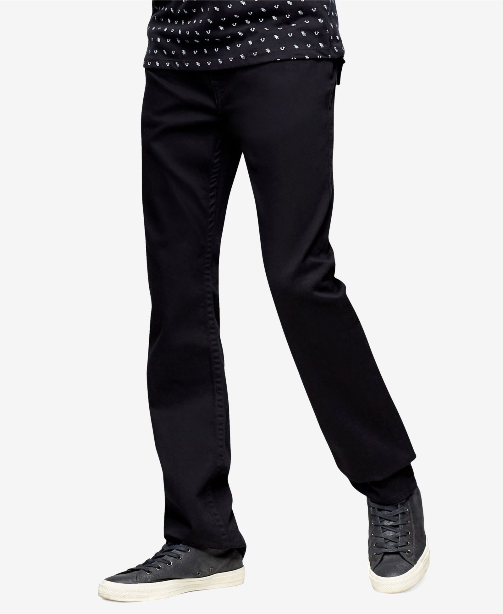 True Religion Men's Ricky Straight Fit Jeans with Back Flap Pockets