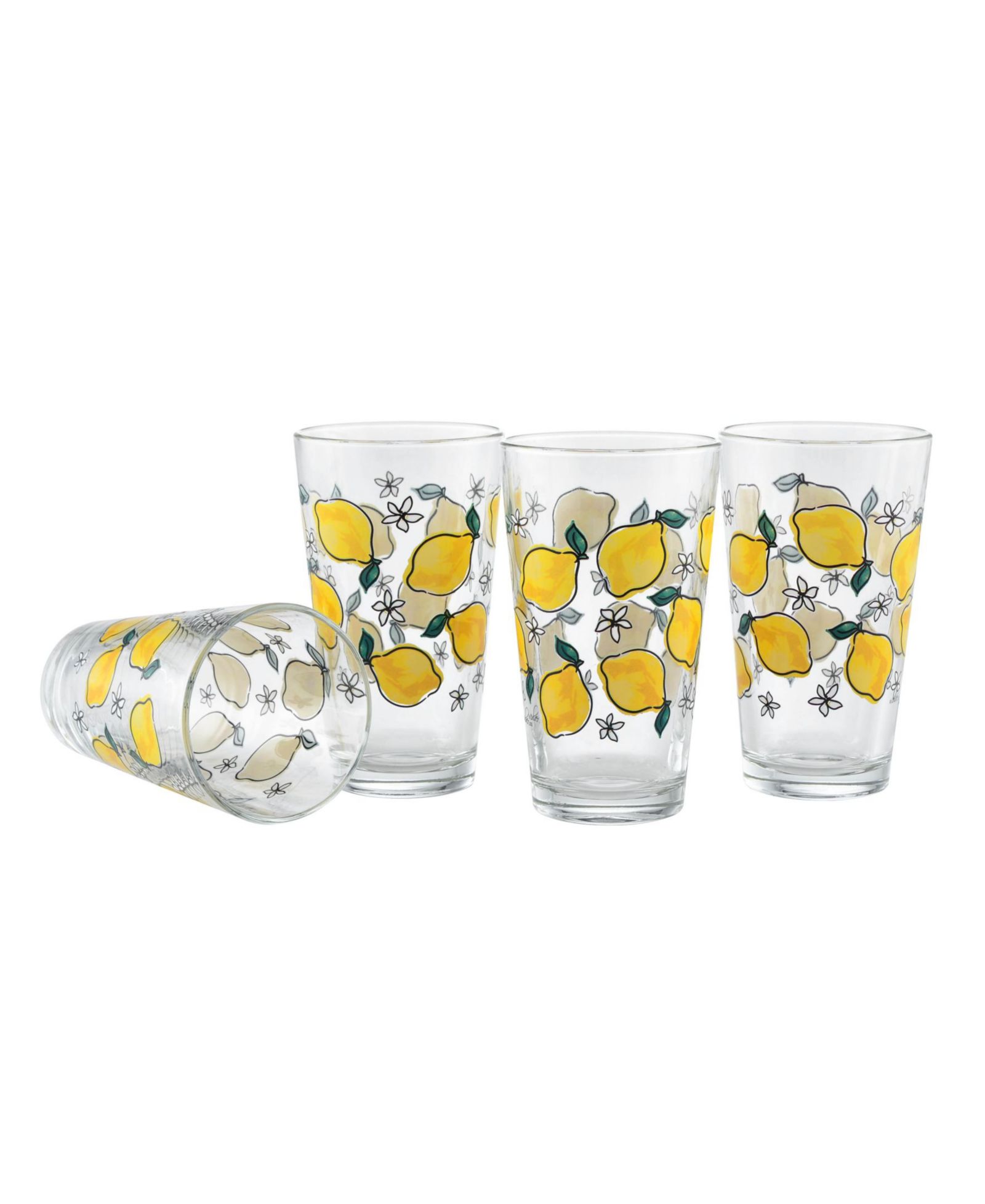 Стакан для вина Culver Watercolor Lemons, набор из 4 шт.