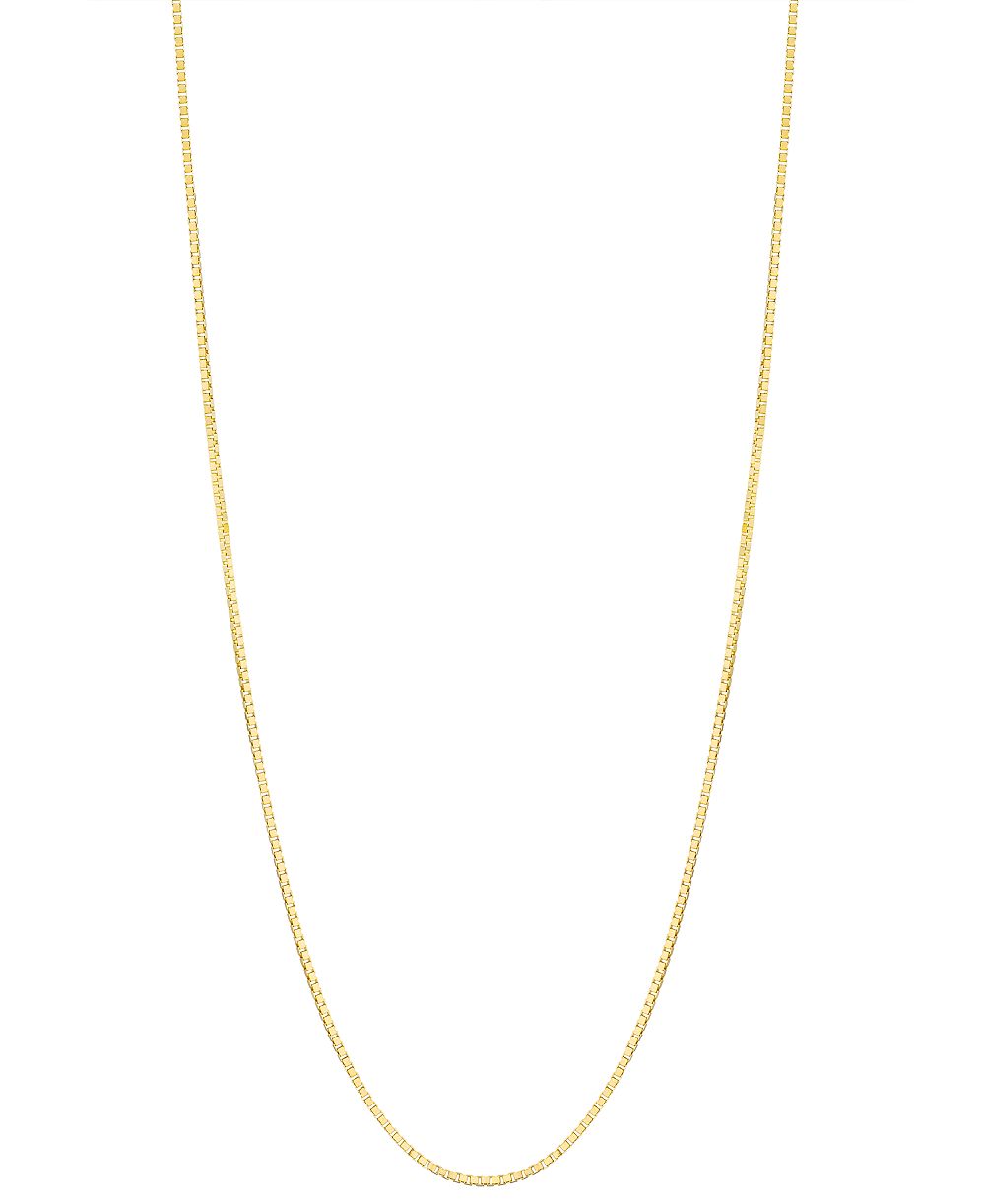 Ожерелье Box Chain 16" (3/4mm) из золота 14k