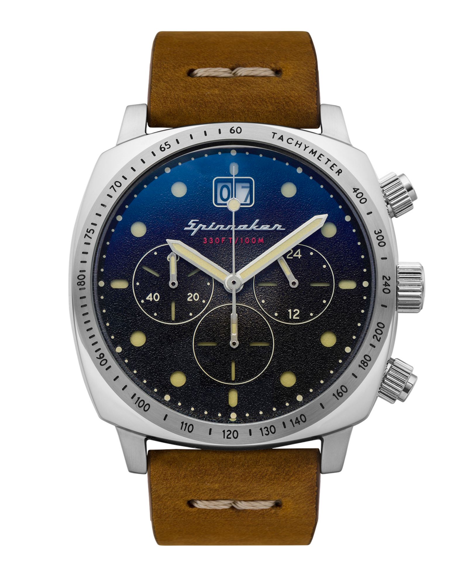 Spinnaker часы Hull Chrono Brown с кожаным ремешком