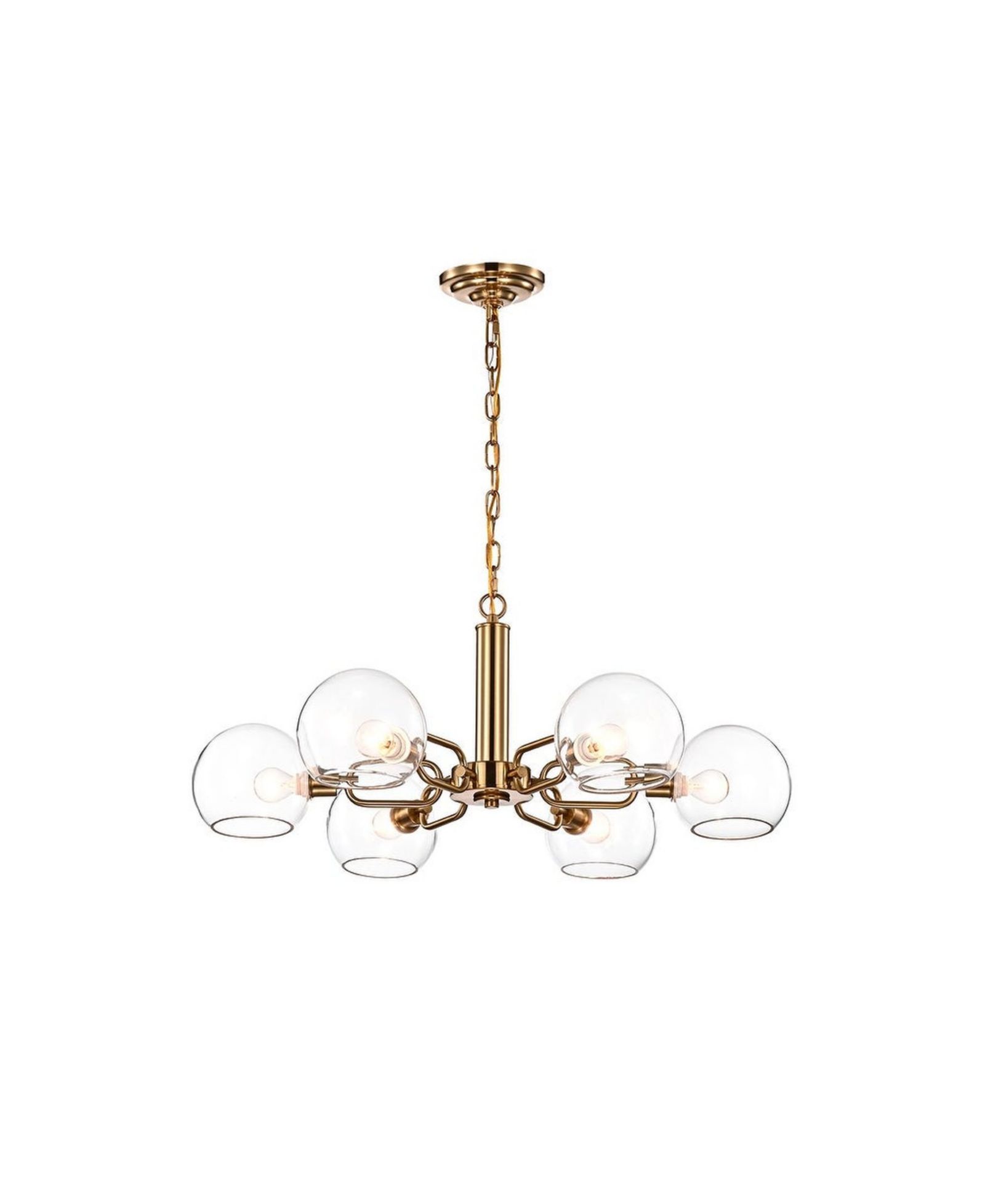 Люстра Vittali Home Accessories 30" 6-ламповая для дома с комплектом освещения