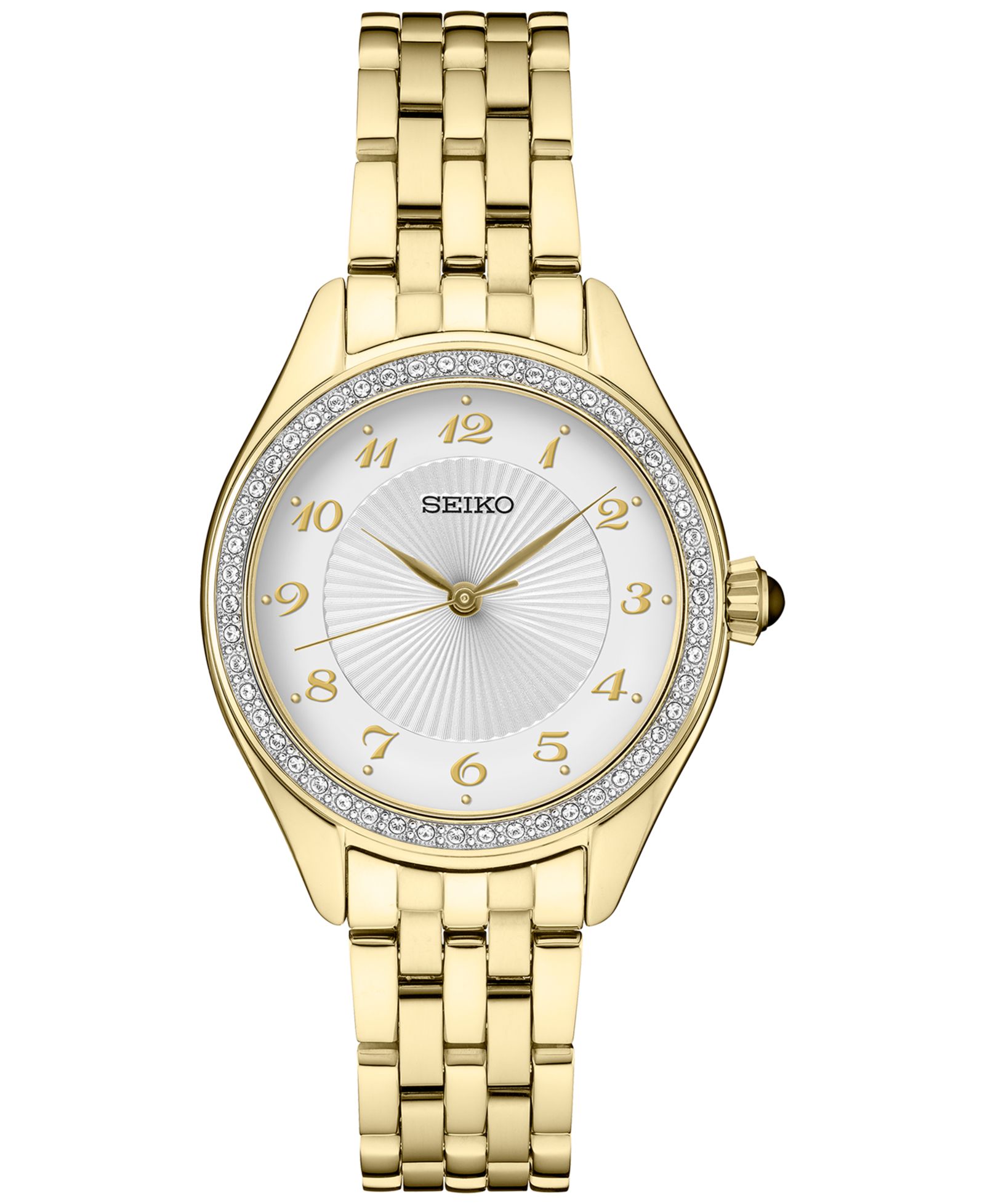 Seiko Женские часы со стальным браслетом 29mm, Gold-Tone