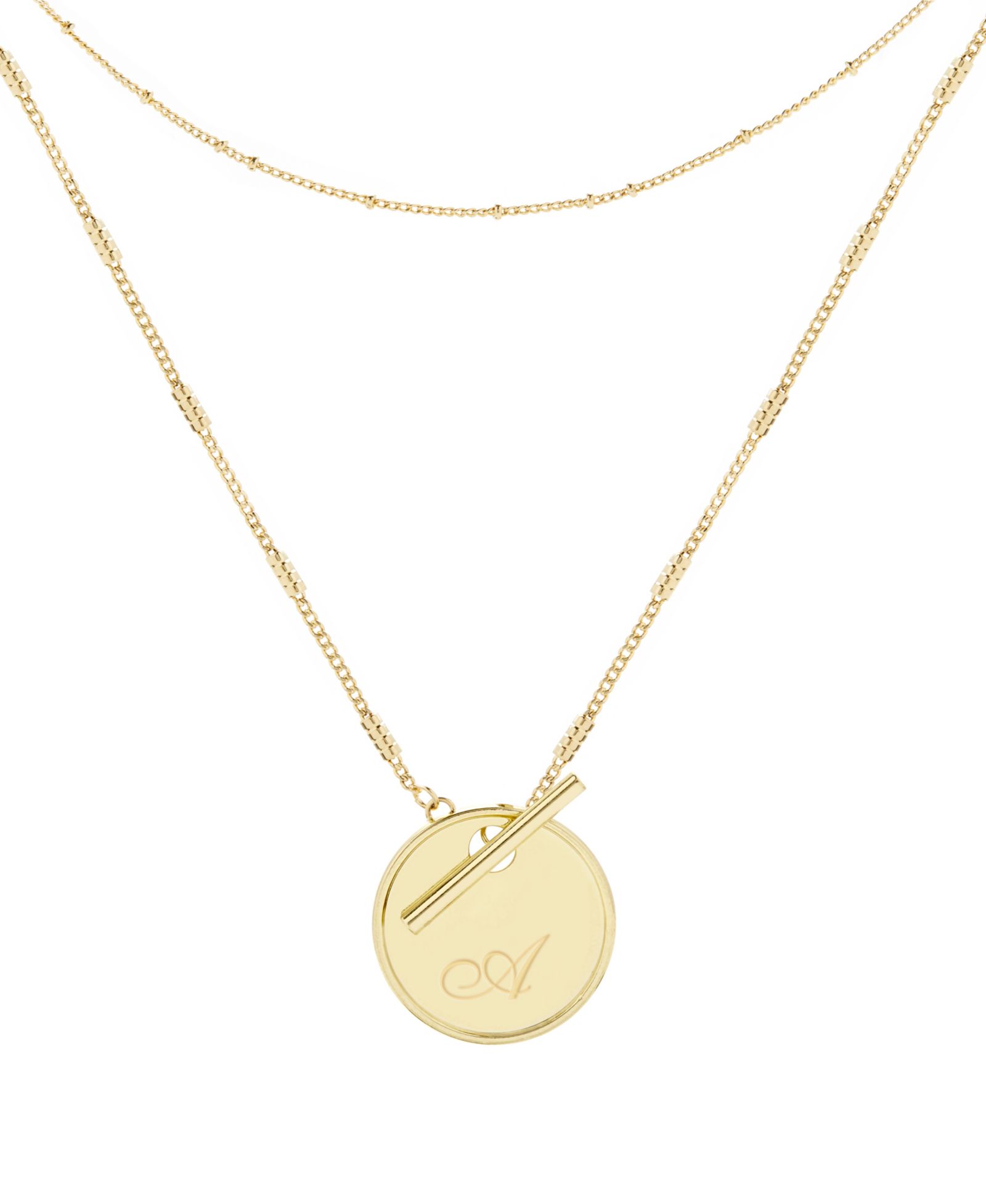 brook & york Набор многослойных колье Grace Initial 14K Gold Plated