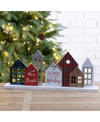 Декор для дома Glitzhome Metal and Wooden Christmas House