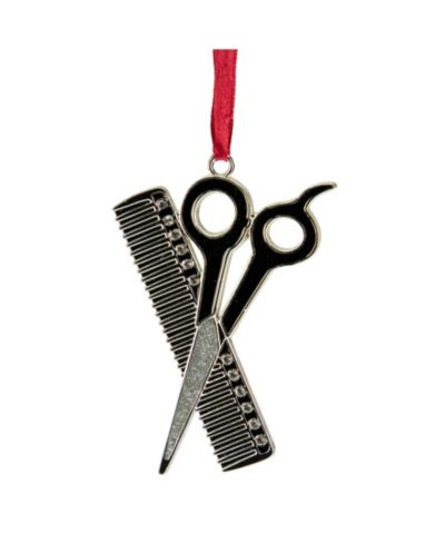Украшение на елку Northlight Plated Barber Scissors and Comb с европейскими кристаллами