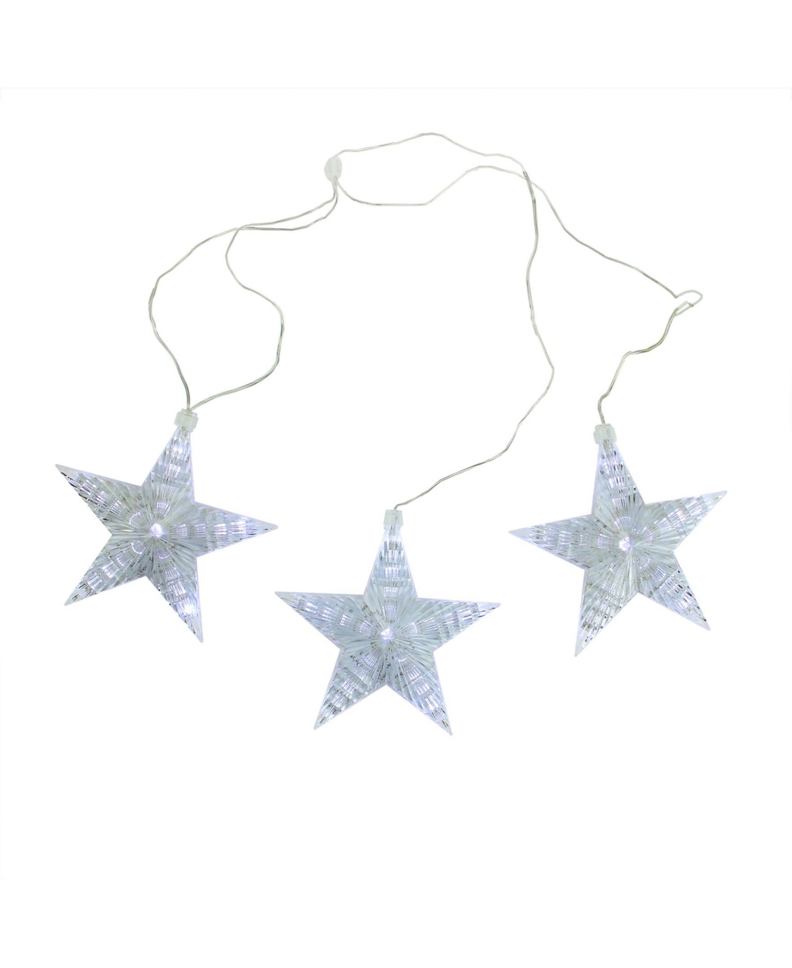 Рождественские гирлянды Northlight 3 LED Cascading Snowfall Star, прозрачный провод
