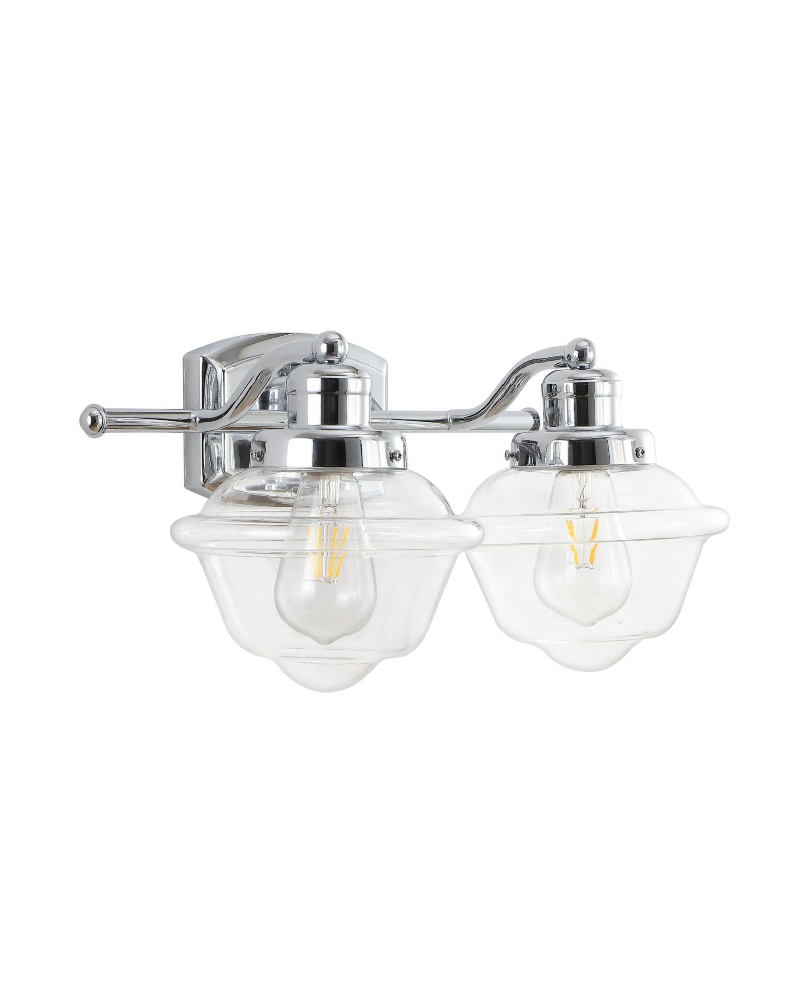 Orleans Iron/Glass Schoolhouse LED Vanity Light