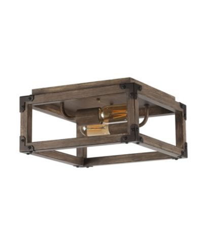 LED светильник JONATHAN Y Magnolia 2-Light Rustic Farmhouse Flush Mount