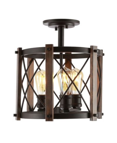 Потолочный светильник Ferme Iron Rustic Farmhouse LED Flush Mount