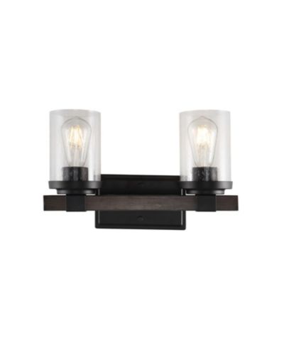 Bungalow Iron/Seeded Glass Rustic Farmhouse LED Vanity Light