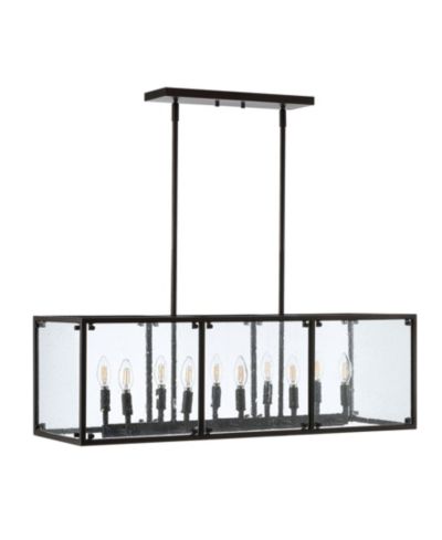 JONATHAN Y Paysan Linear 10-Light Adjustable Rustic Farmhouse LED Pendant