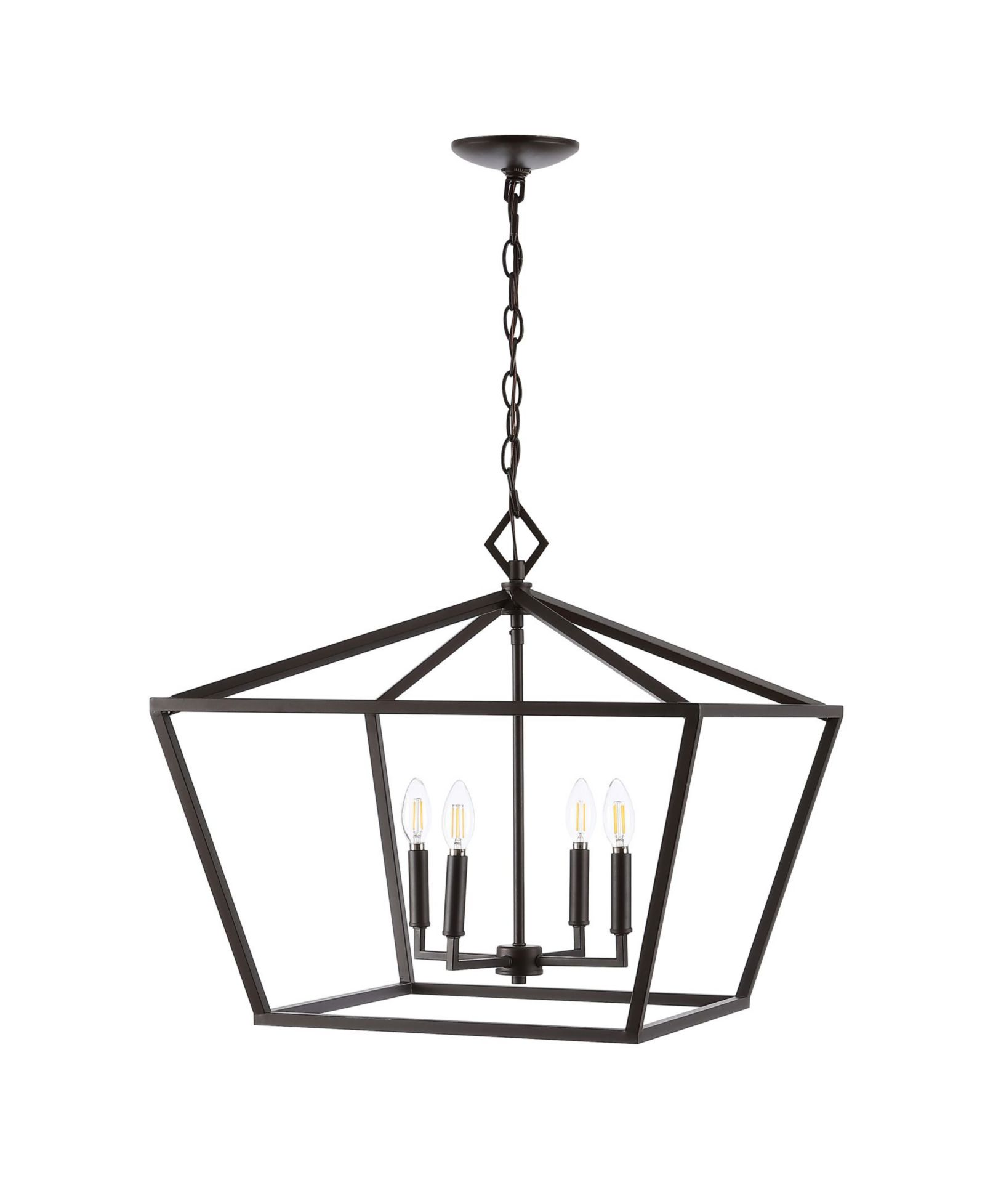 JONATHAN Y Gatsby 4-Light Adjustable Rustic Glam LED Pendant