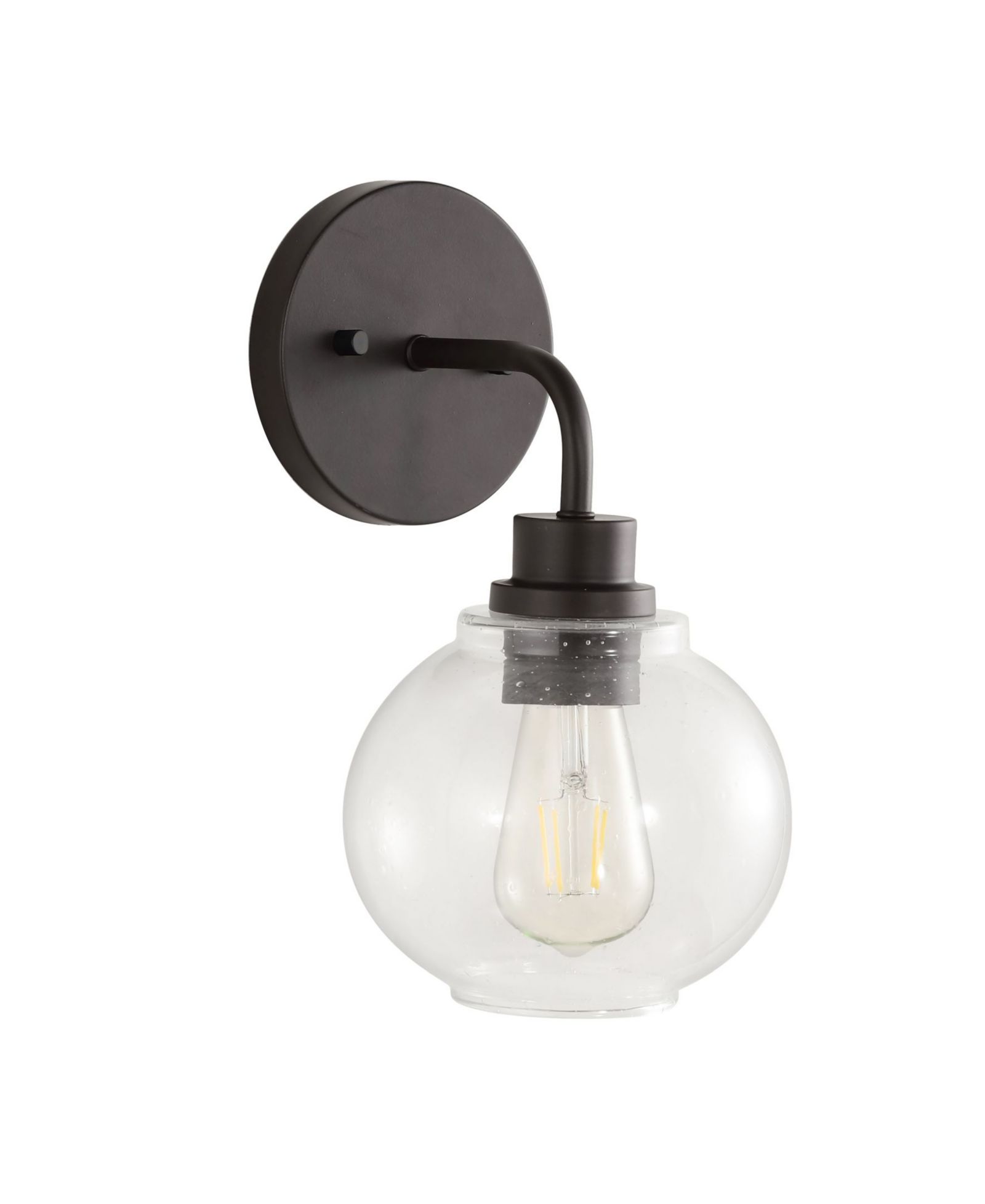 Sandrine Iron/Seeded Glass Cottage Rustic LED Vanity Light