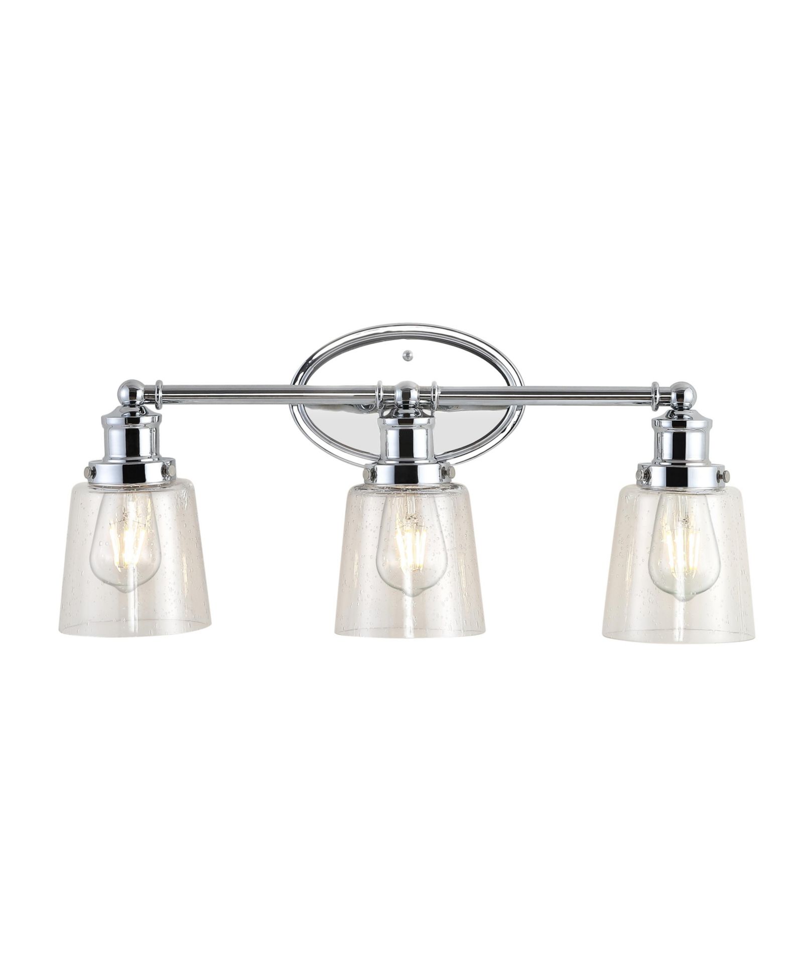 Светильник для туалетного столика Jonathan Y Beverly Iron/Seeded Glass Classic Cottage LED Vanity Light