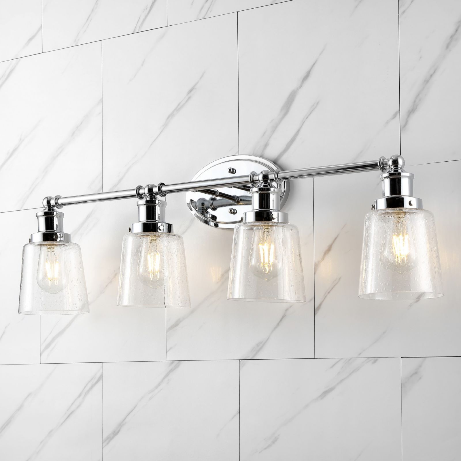 Классический светодиодный светильник для туалетного столика Beverly Iron/Seeded Glass Classic Cottage LED