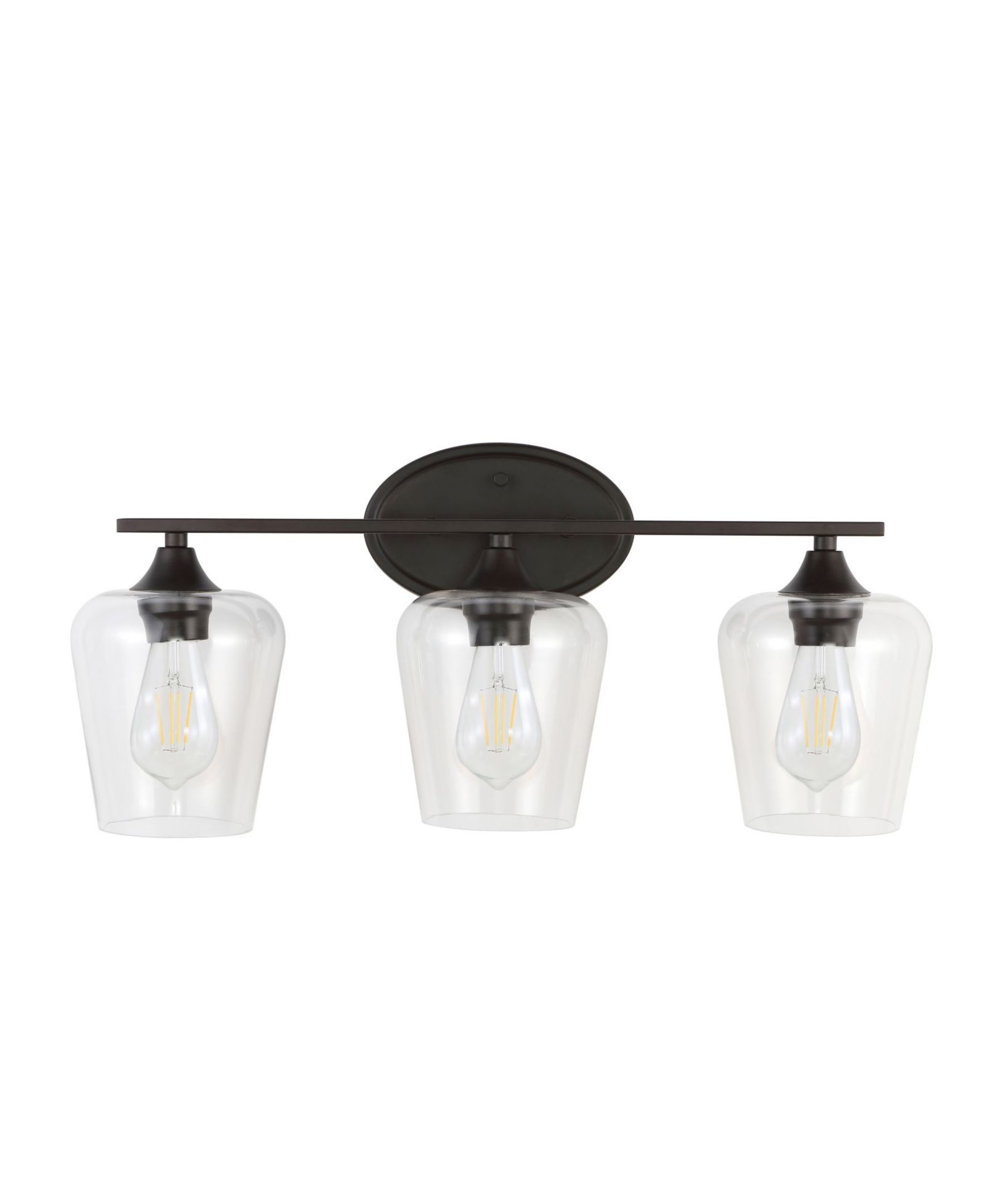 Настольная лампа Jayne Iron/Glass Cottage Rustic LED Vanity Light