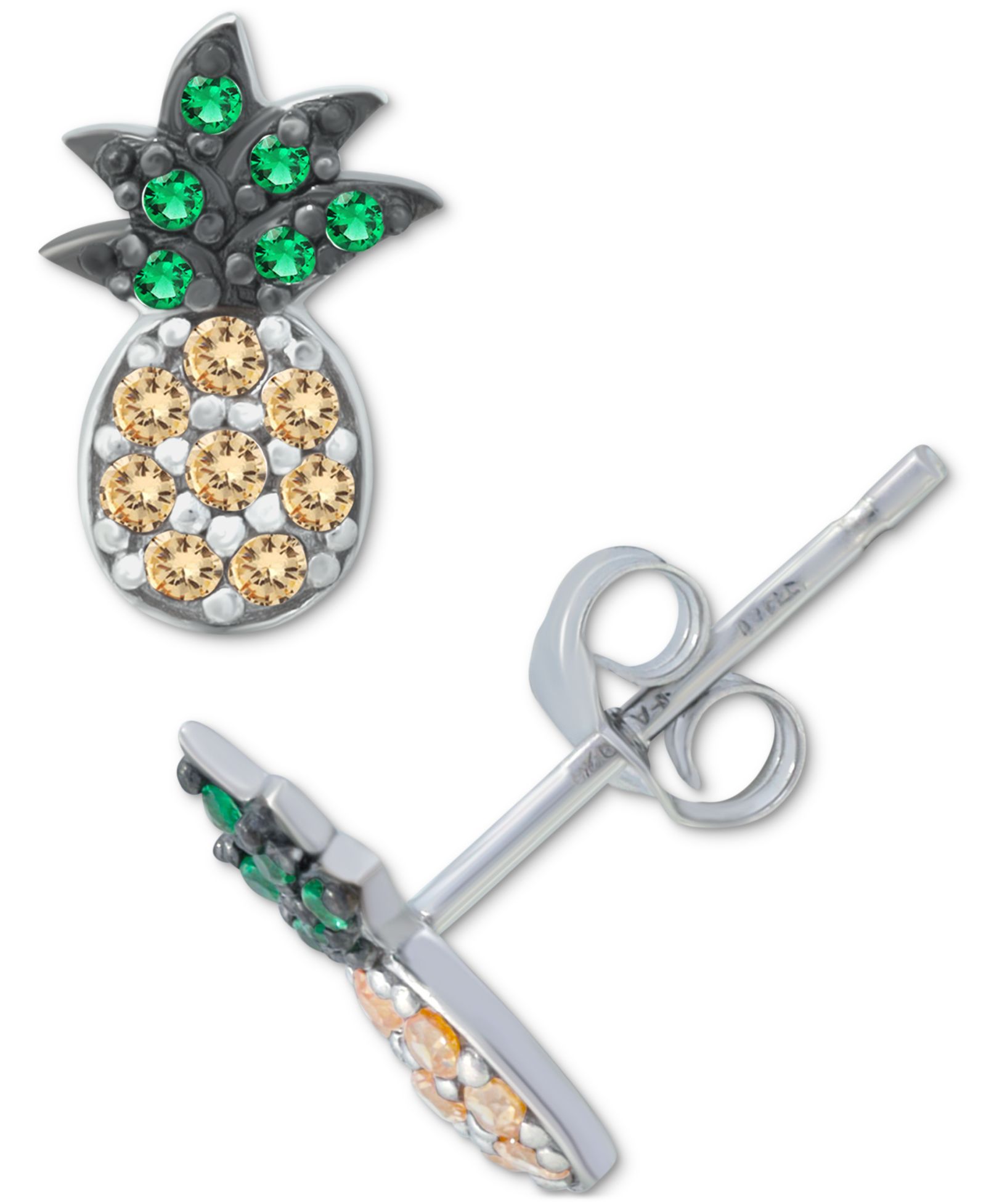 Серьги-гвоздики Giani Bernini Cubic Zirconia Pineapple в Sterling Silver