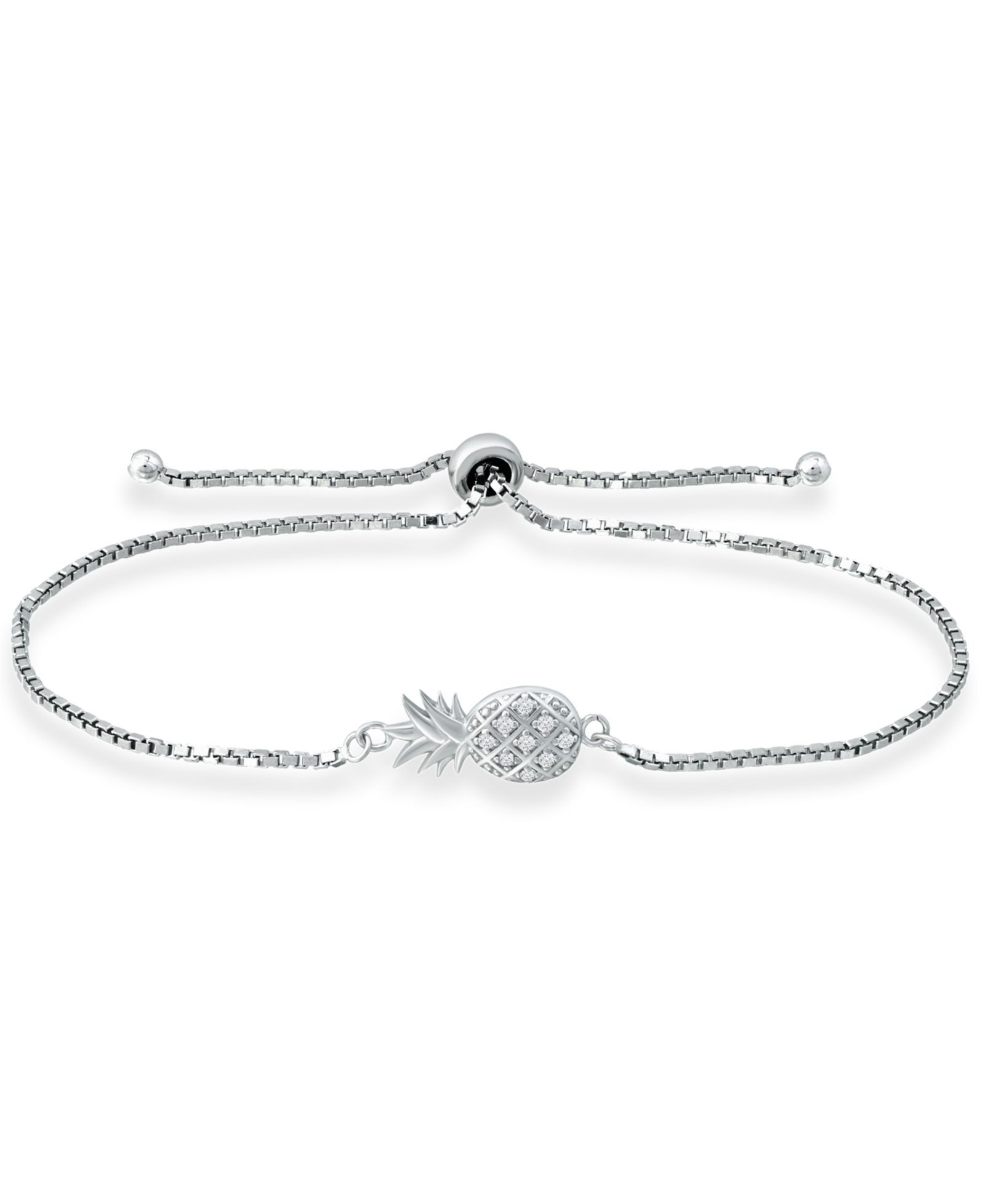 Giani Bernini Cubic Zirconia Pineapple Bolo Bracelet in Sterling Silver, Created for Macy's