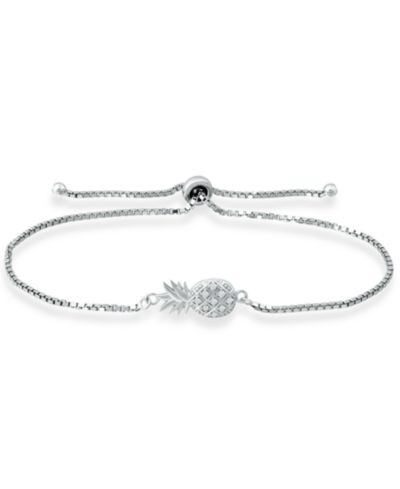 Браслет Giani Bernini Cubic Zirconia Pineapple Bolo в стерлинговом серебре