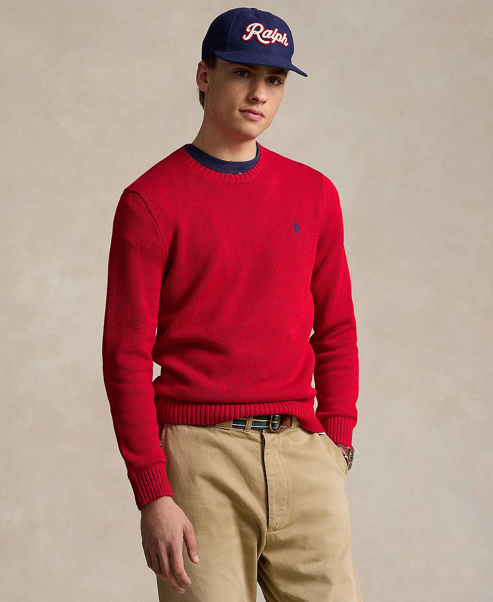 Polo Ralph Lauren мужской хлопковый свитер с круглым вырезом