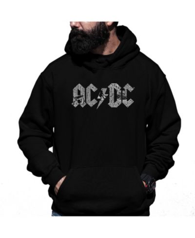 LA Pop Art Men's  AC/DC Word Art Hooded Sweatshirt