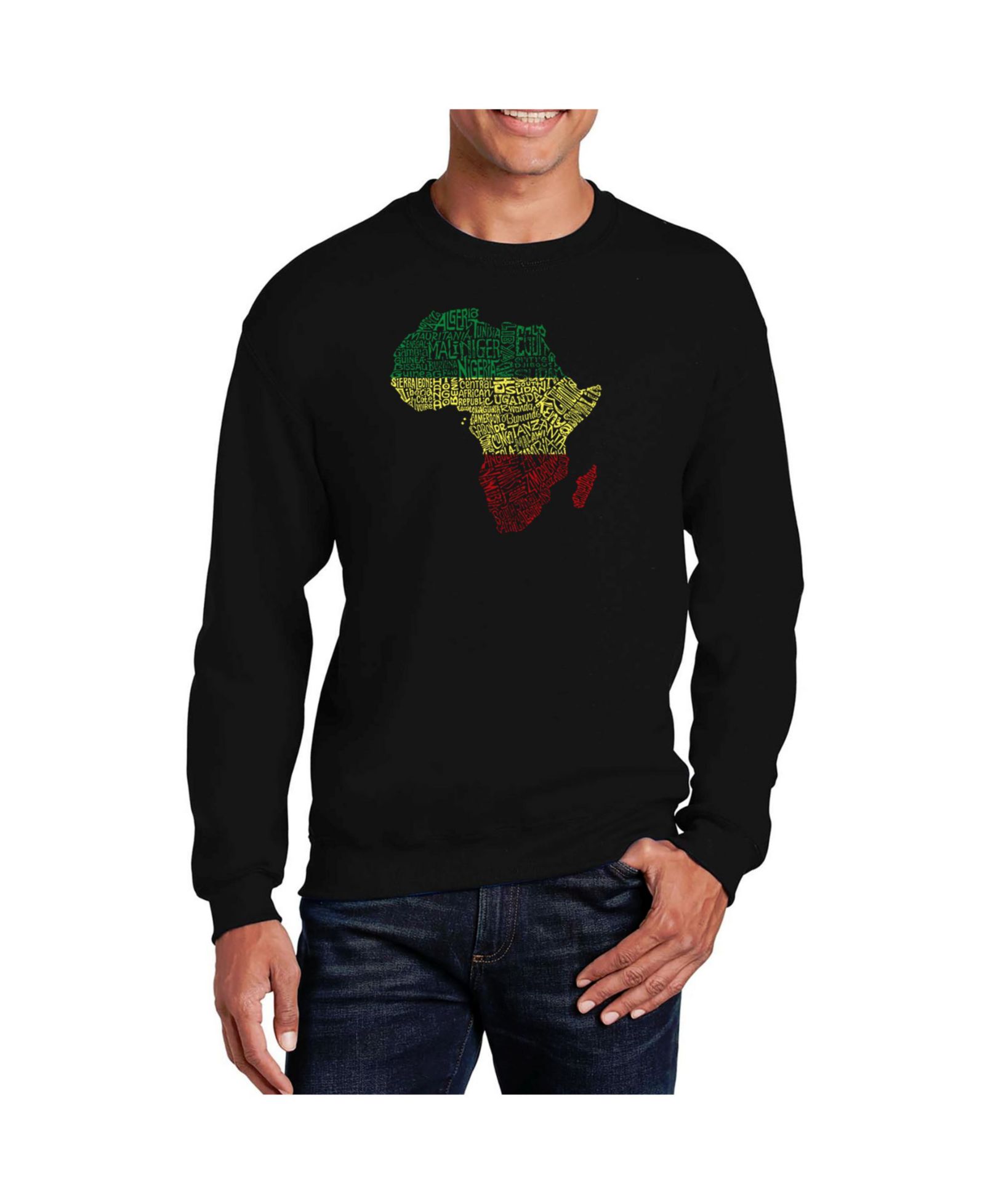 Мужской свитшот LA Pop Art Countries In Africa