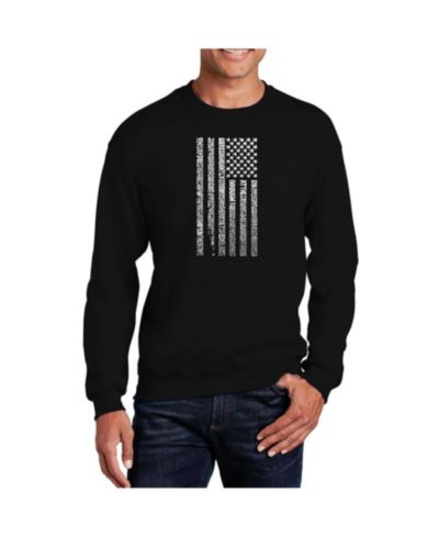 Мужской свитшот LA Pop Art Word Art National Anthem Flag Crewneck