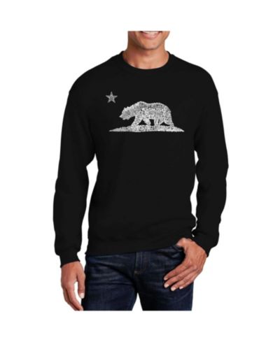 LA Pop Art Мужской свитшот Crewneck California Bear Word Art
