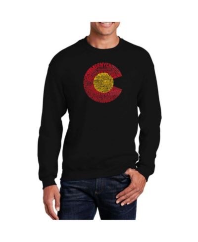 LA Pop Art Men's Word Art Colorado Crewneck Sweatshirt