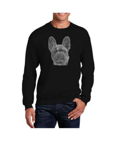 Мужское свитшот LA Pop Art Word Art French Bulldog с круглым вырезом