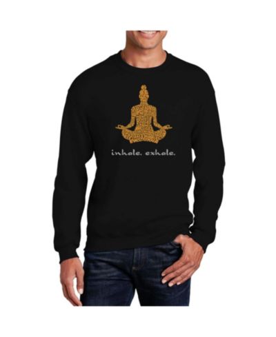 LA Pop Art Men's Word Art Inhale Exhale Crewneck Sweatshirt