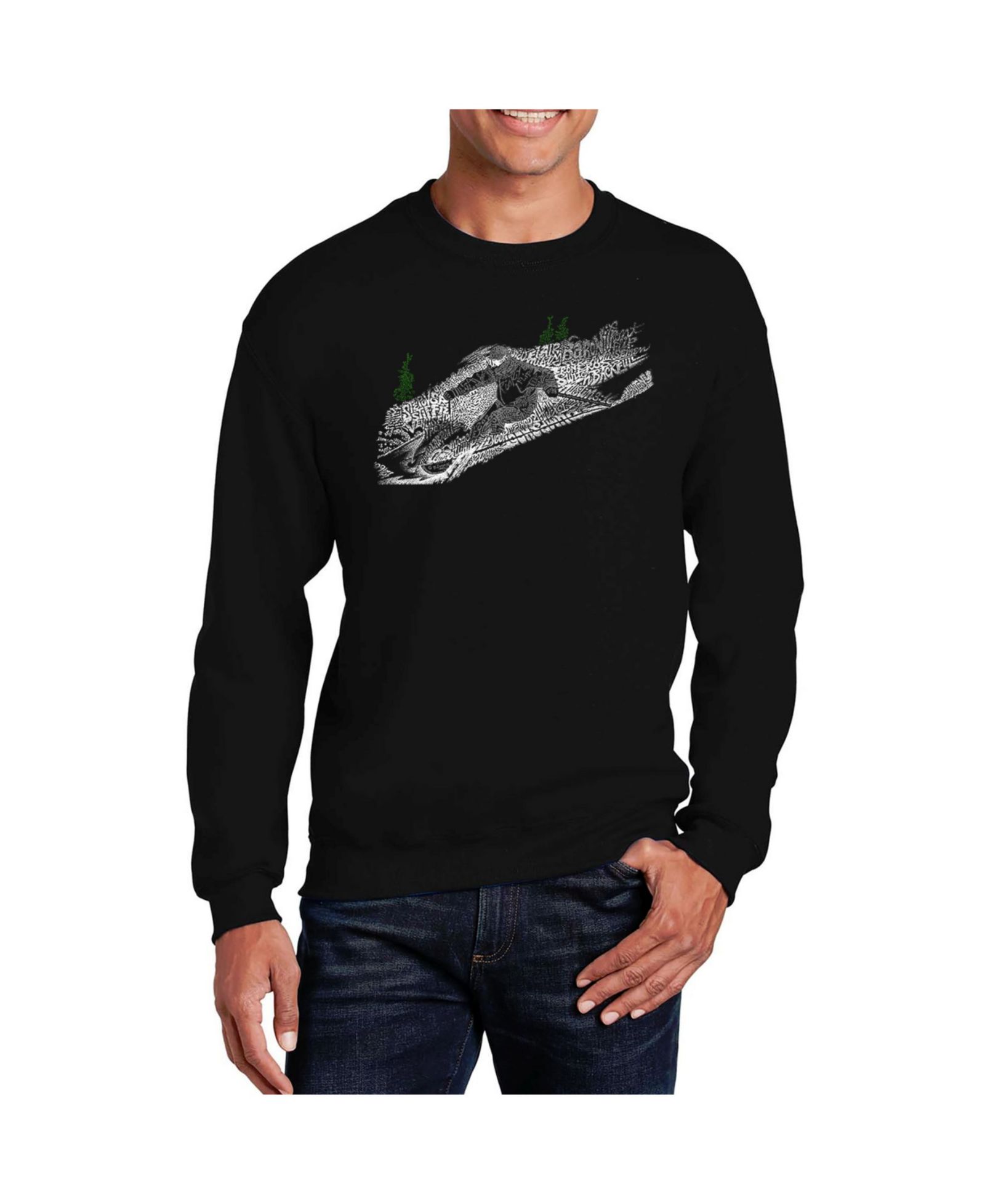 Мужской джемпер LA Pop Art Word Art Ski Crewneck