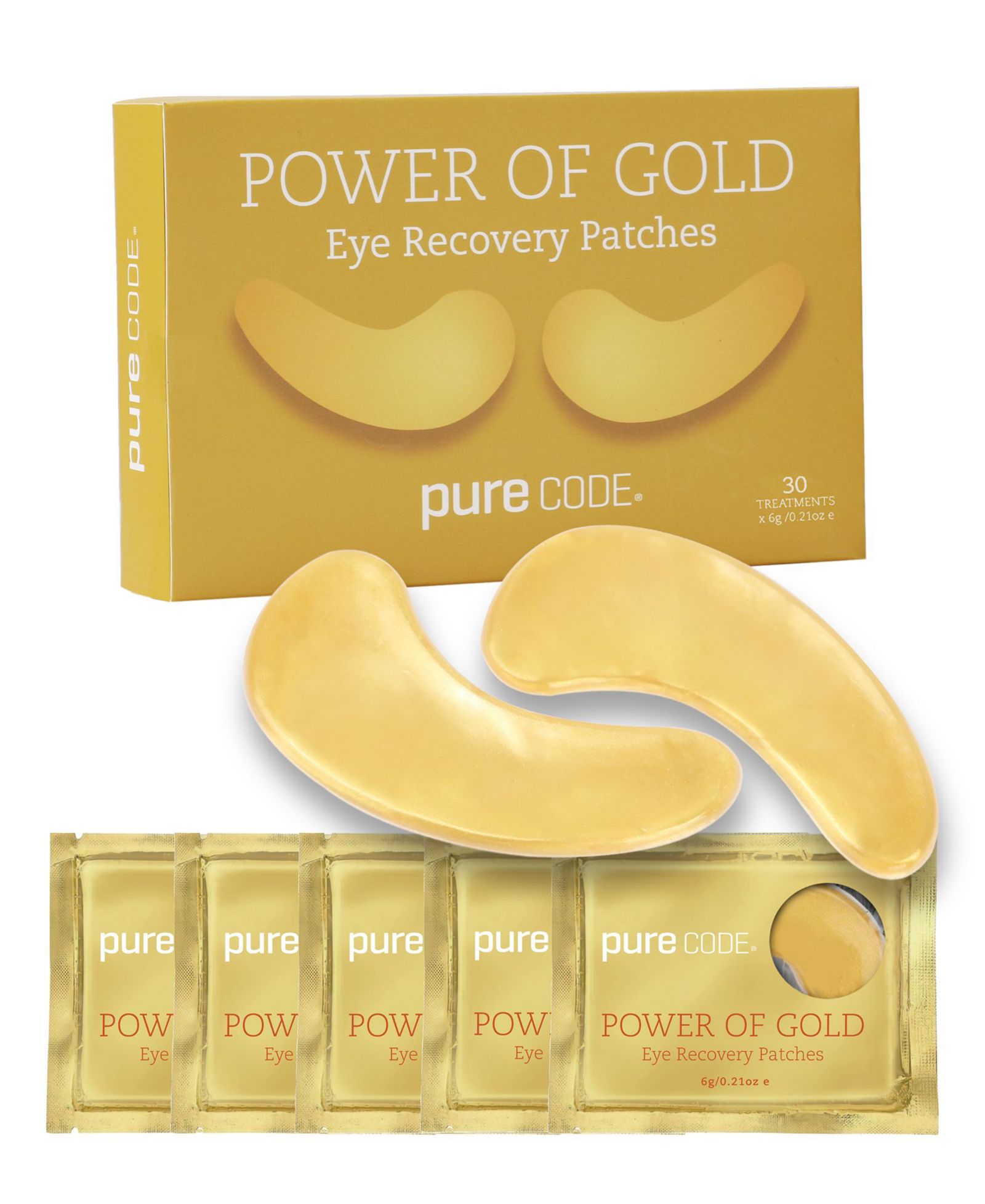Патчи для кожи вокруг глаз PURECODE Power of Gold Eye Recovery