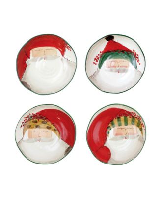 Vietri Old St. Nick Assorted Pasta Bowls - Set of 4