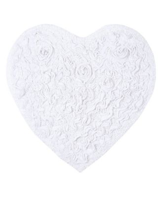 Home Weavers Bell Flower Heart Bath Rug, 25" x 25"