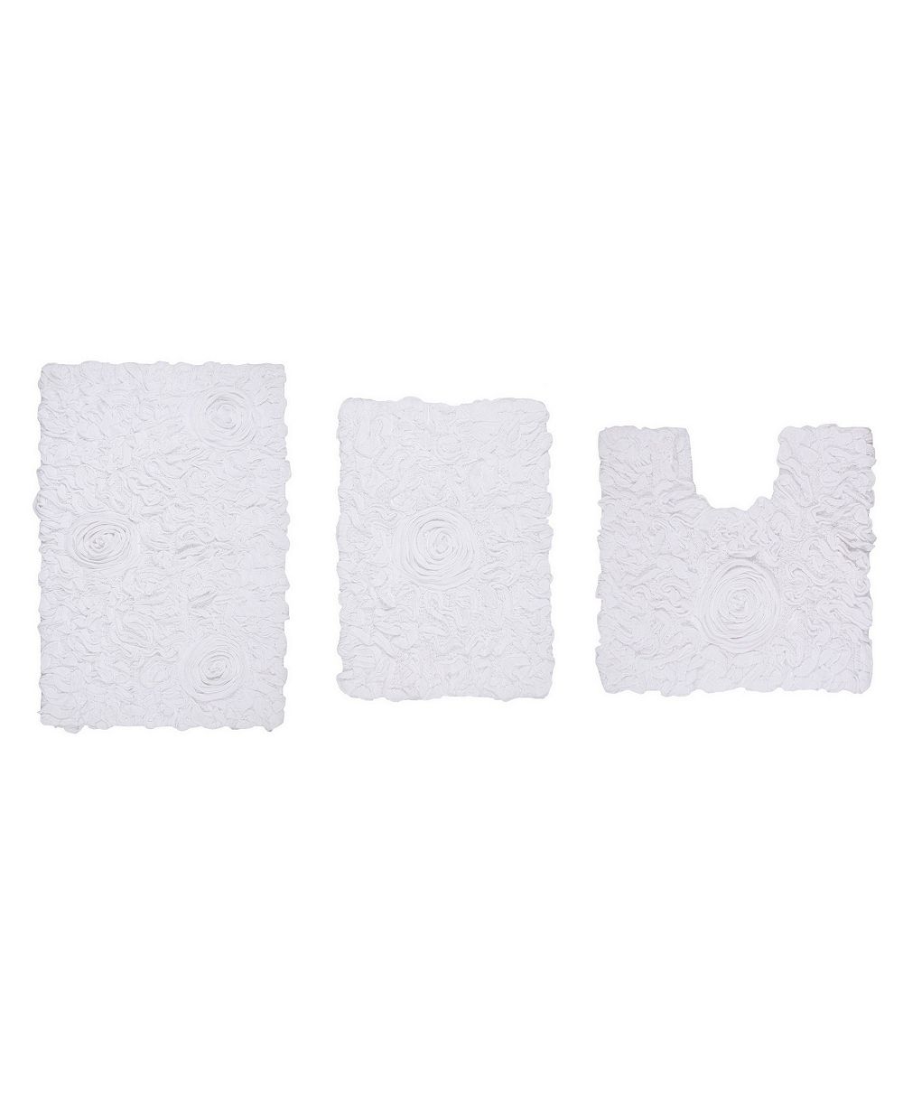 Home Weavers Bell Flower 3-Pc. Bath Rug Set