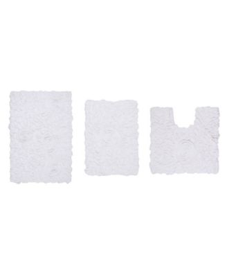 Home Weavers Bell Flower 3-Pc. Bath Rug Set