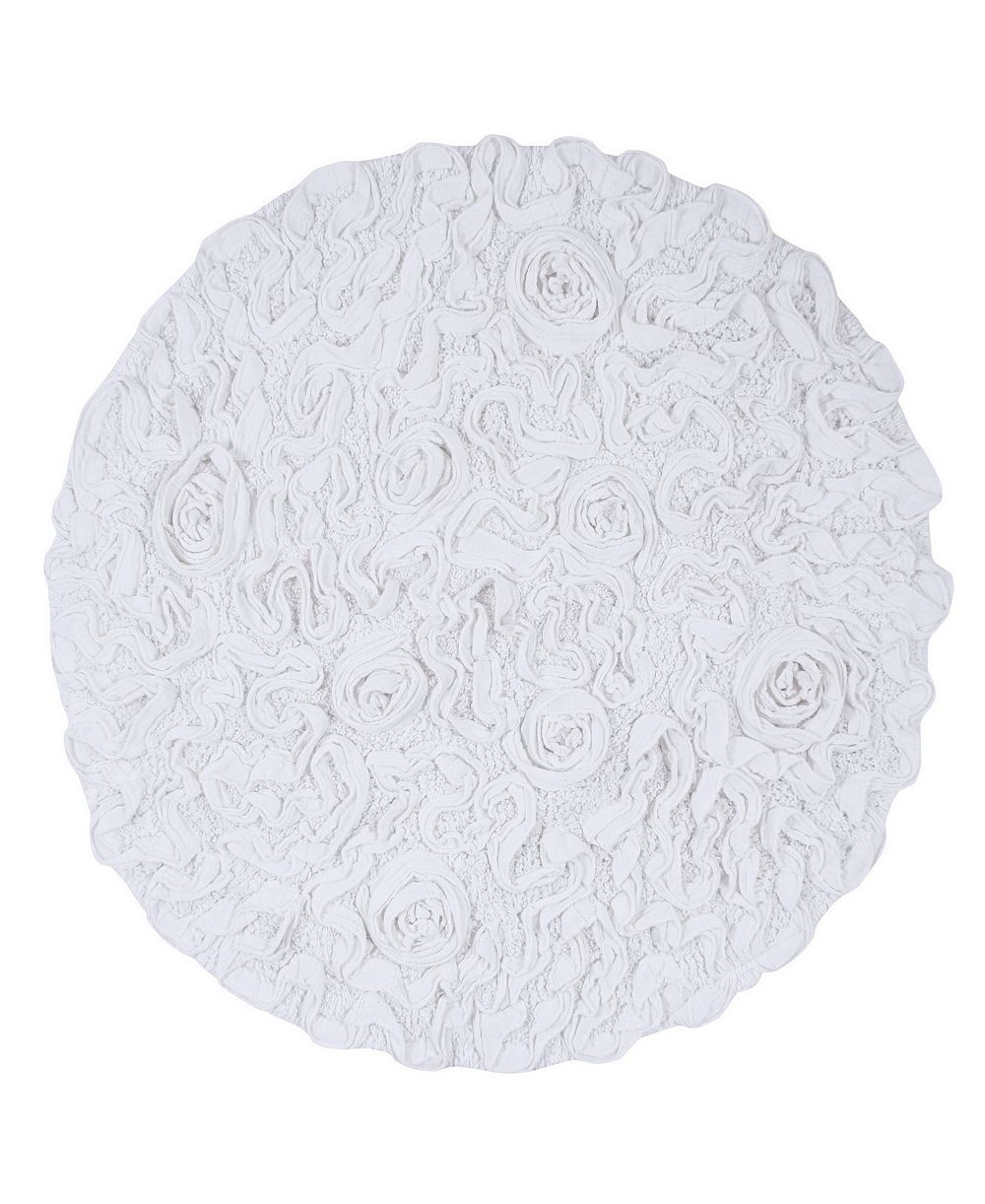 Home Weavers Bell Flower Bath Rug, 30" Round