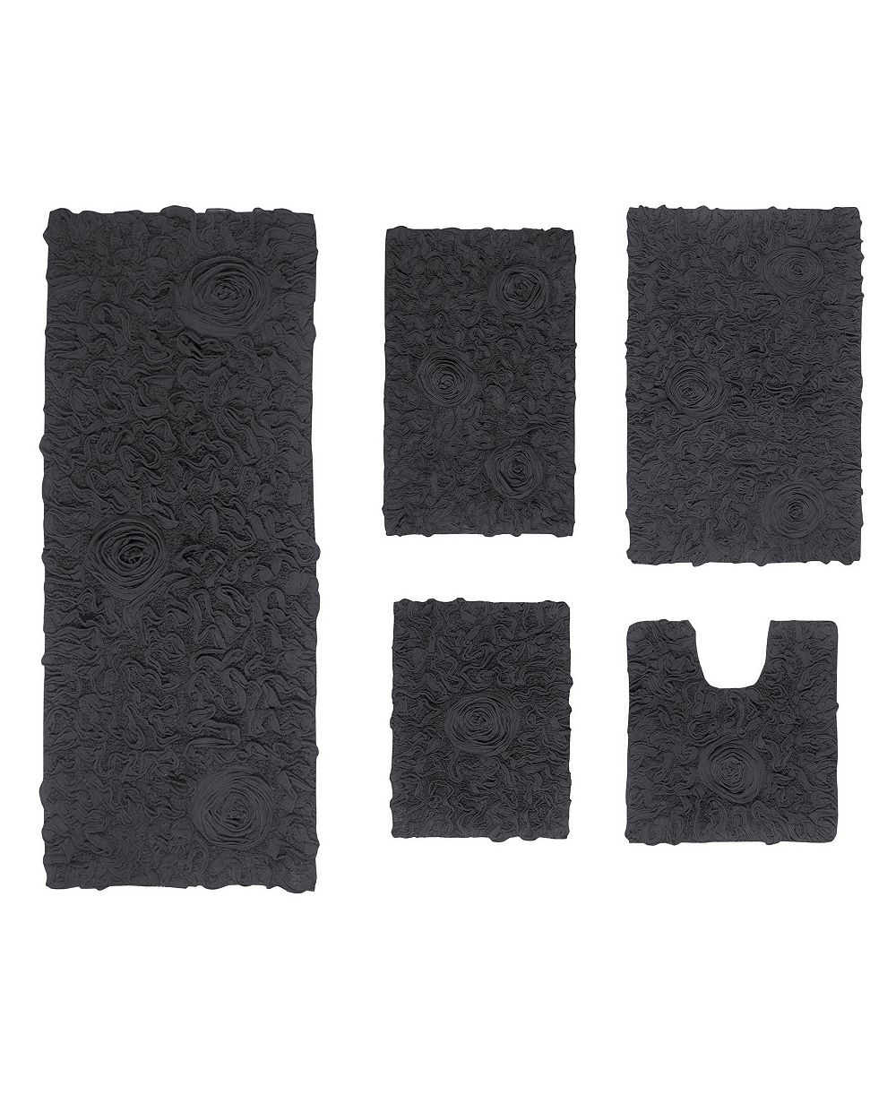Home Weavers Bell Flower 5-Pc. Bath Rug Set