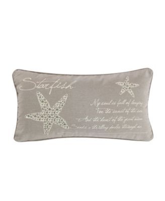 Levtex Kailua Starfish Script Decorative Pillow, 12" x 14"