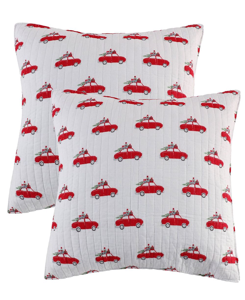 Набор наволочек Levtex Home Christmas Road Trip Gingham 2-Pc., European