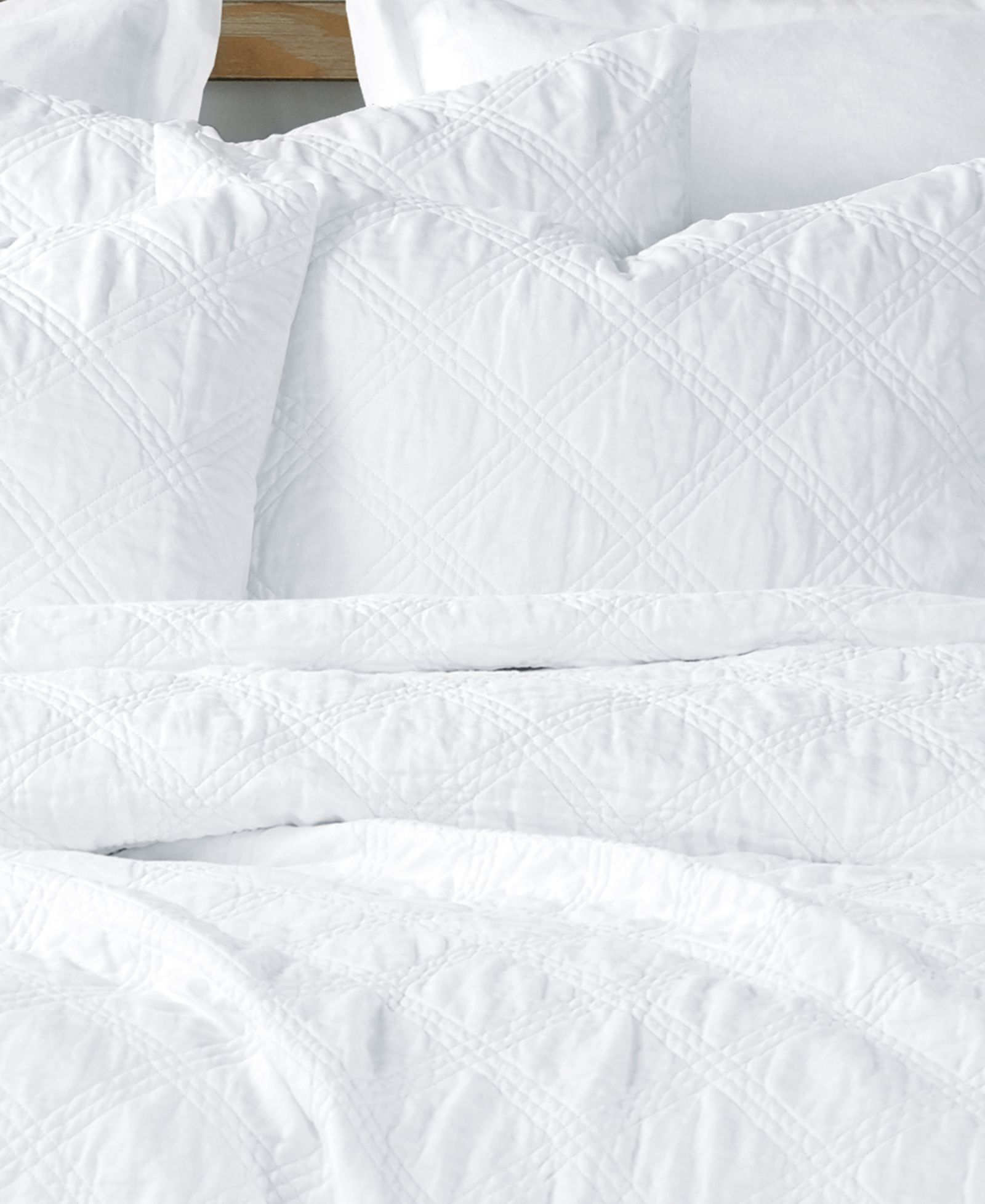 Levtex Home стеганая наволочка из стираного льна, Standard